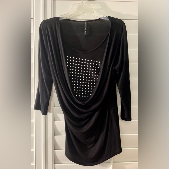 tiffany and grey Tops - Tiffany and Grey black cowl neck top